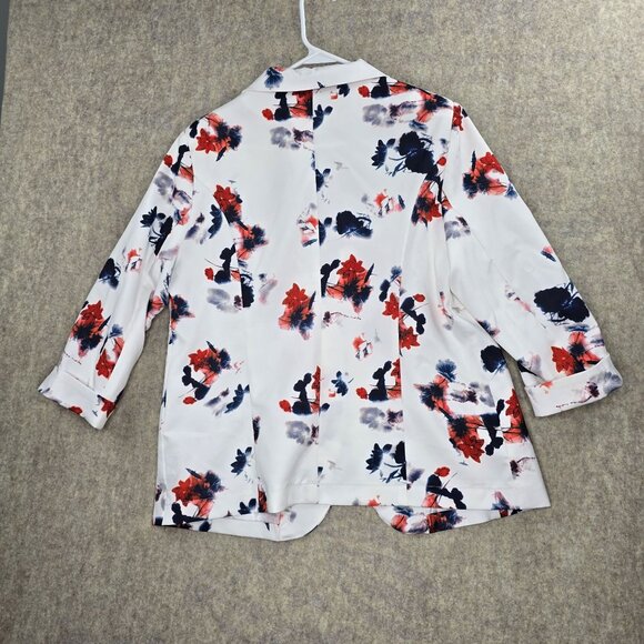 Beninos Womens Floral Print Blazer Jacket XL Polyester Blend - Picture 2 of 8